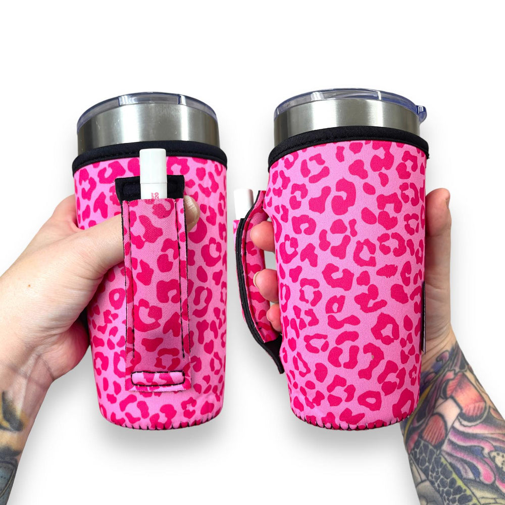 Bubble Gum Kitty 20oz Large Coffee / Tea / Tumbler Handler™ - Drink Handlers
