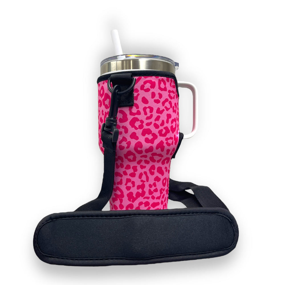 Bubble Gum Kitty 25-35oz Tumbler With Handle Sleeve - Drink Handlers