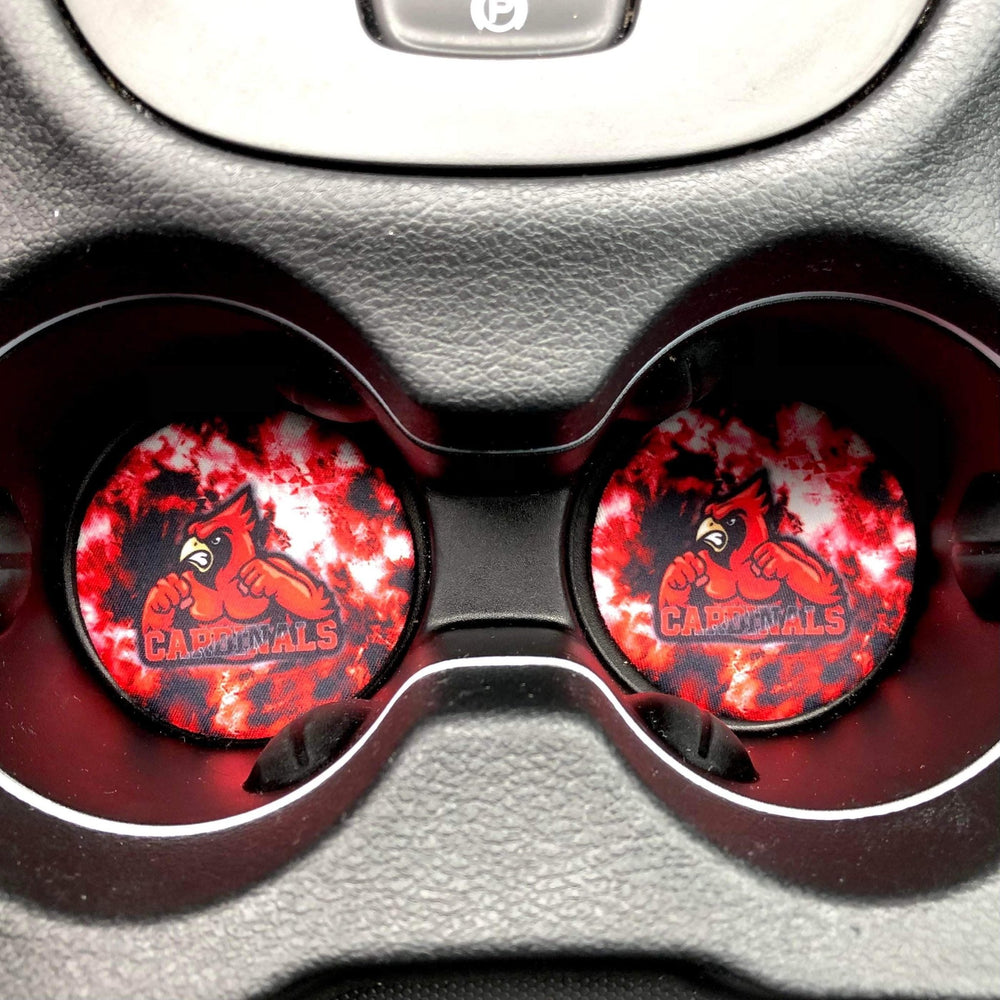 Cardinals Neoprene Car Coasters - Drink Handlers