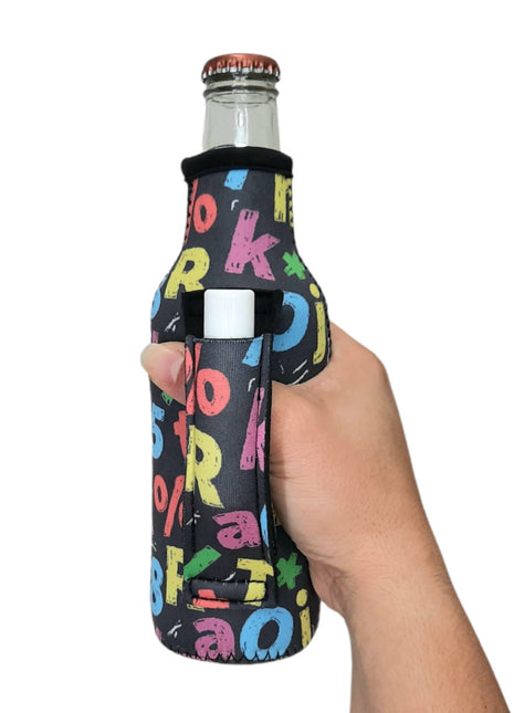Chalkboard Letters 12oz Bottleneck Handler™ - Drink Handlers
