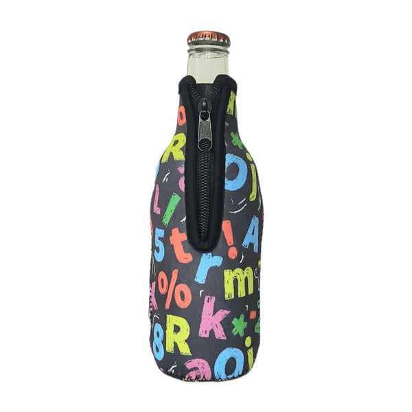 Chalkboard Letters 12oz Bottleneck Sleeve - Drink Handlers