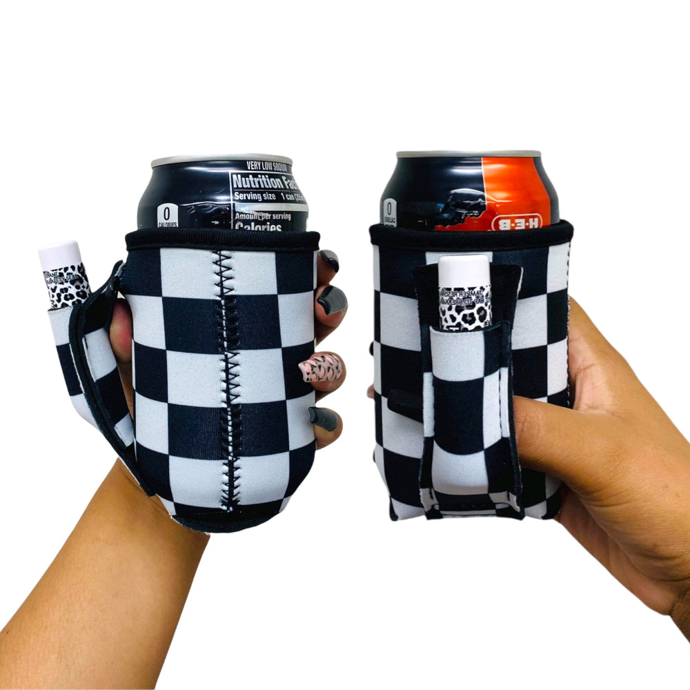 Checkerboard 12oz Regular Can Handler™ - Drink Handlers