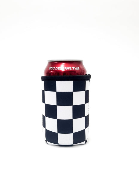 Checkerboard 12oz Regular Can Sleeve - Drink Handlers