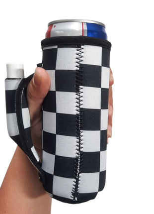 Checkerboard 12oz Slim Can Handler™ - Drink Handlers