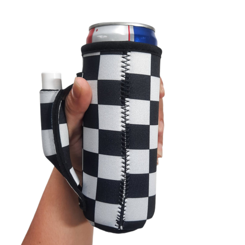 Checkerboard 12oz Slim Can Handler™ - Drink Handlers