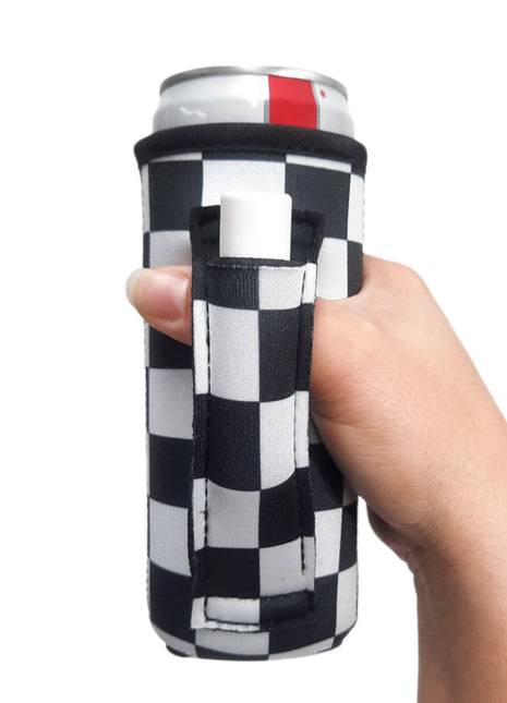 Checkerboard 12oz Slim Can Handler™ - Drink Handlers