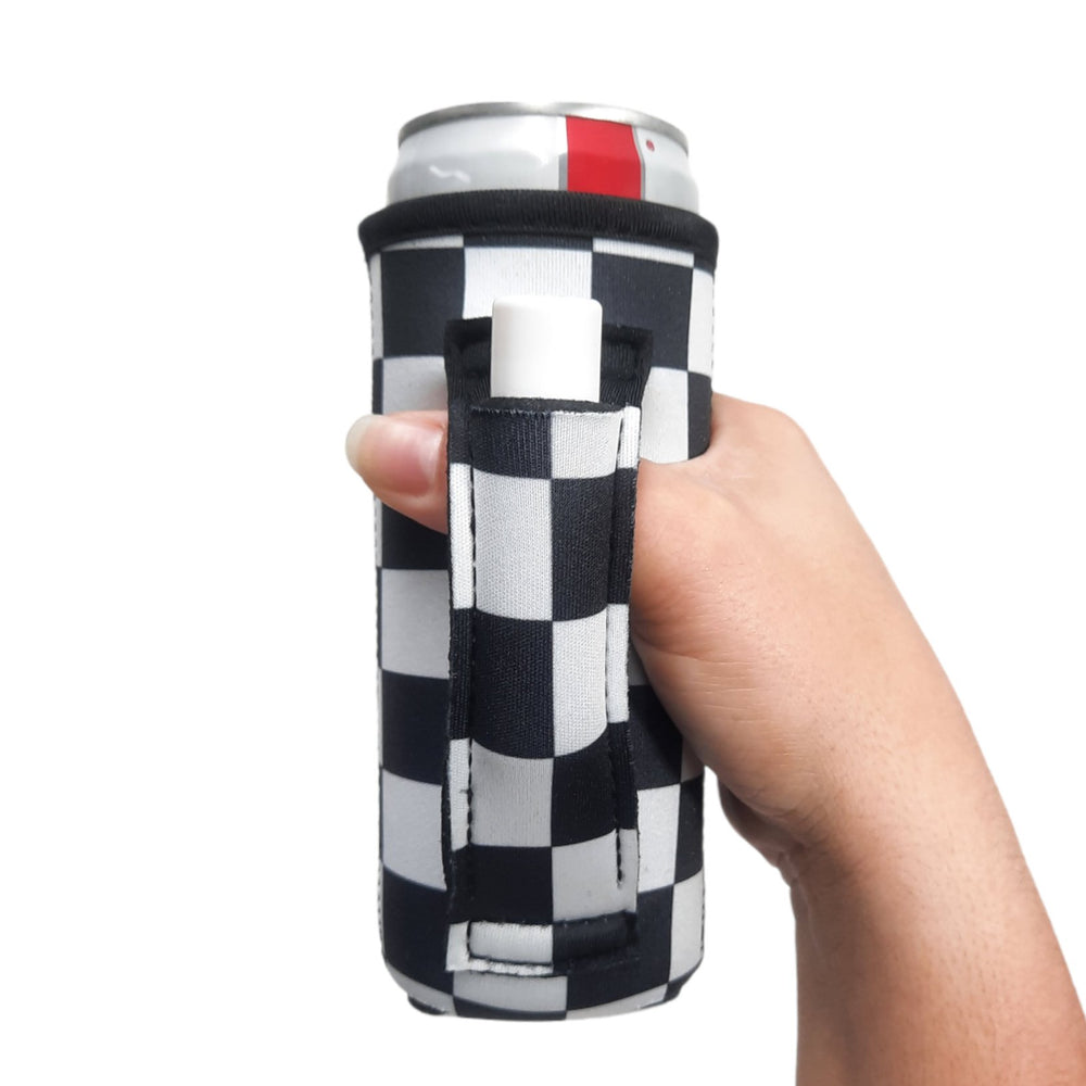 Checkerboard 12oz Slim Can Handler™ - Drink Handlers