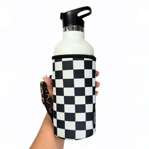 Checkerboard w/ Leopard 30oz Tumbler Handler™ - Drink Handlers