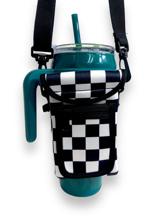 Checkerboard Wrap Around Drink Pocket *PREORDER* - Drink Handlers