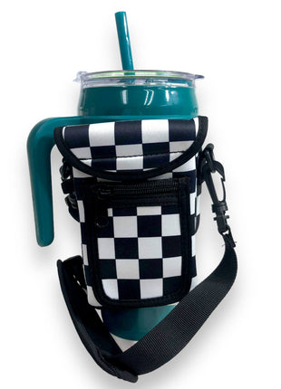 Checkerboard Wrap Around Drink Pocket *PREORDER* - Drink Handlers