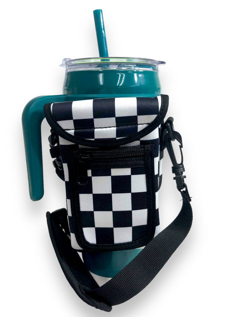 Checkerboard Wrap Around Drink Pocket *PREORDER* - Drink Handlers