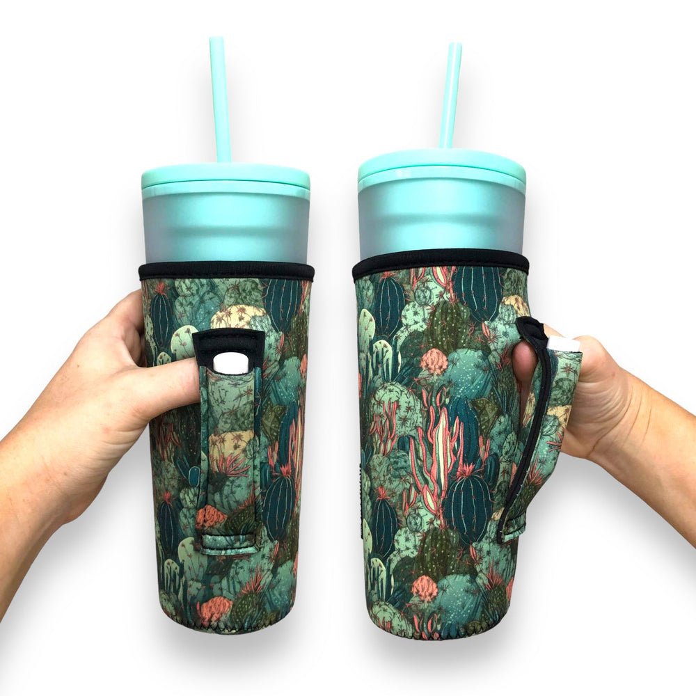 Coral Cactus 30oz Tumbler Handler™ - Drink Handlers