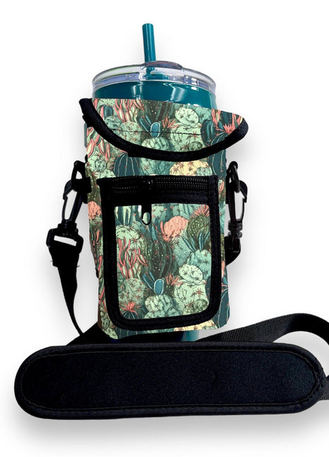 Coral Cactus Wrap Around Drink Pocket *PREORDER* - Drink Handlers