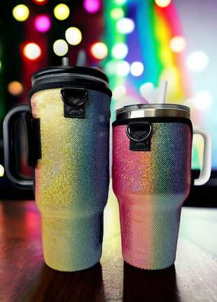 Cosmic Craze 25-35oz Tumbler With Handle Sleeve - Drink Handlers