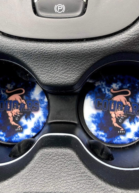 Cougars Neoprene Car Coasters - Drink Handlers