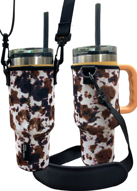 Cow Tippin' 40oz Tumbler With Handle Sleeve - Drink Handlers