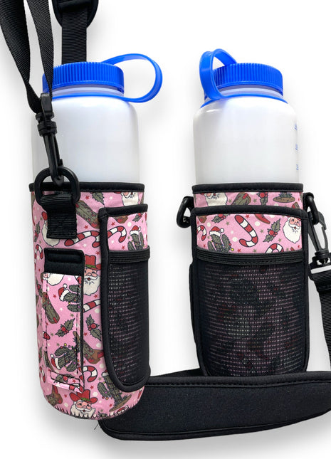 Cowboy Santa 30-40oz Tumbler Handler™ With Carrying Strap - Drink Handlers