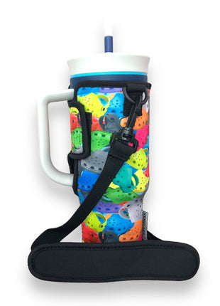 Crocodile 40oz Tumbler With Handle Sleeve - Drink Handlers