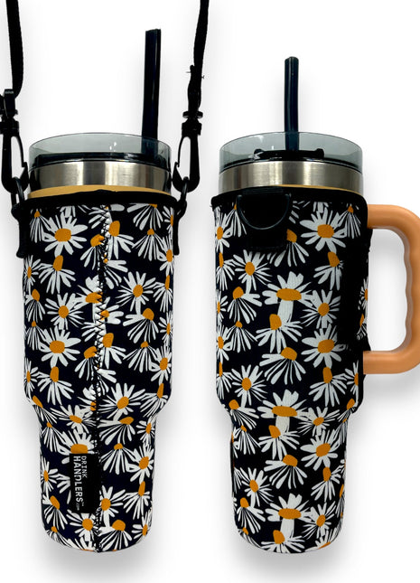 Daisy 40oz Tumbler With Handle Sleeve - Drink Handlers