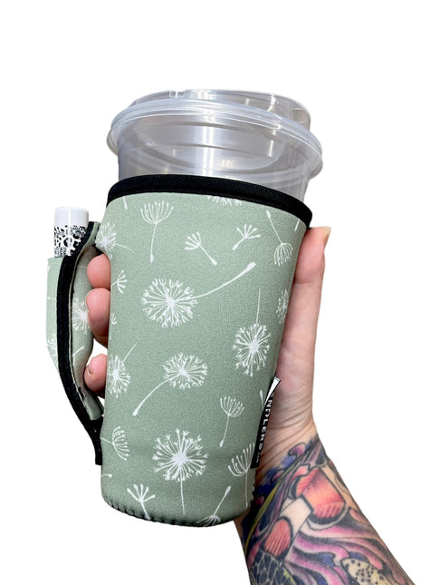 Dandelions 16oz PINT Glass / Medium Fountain Drinks and Hot Coffee Handlers™ - Drink Handlers