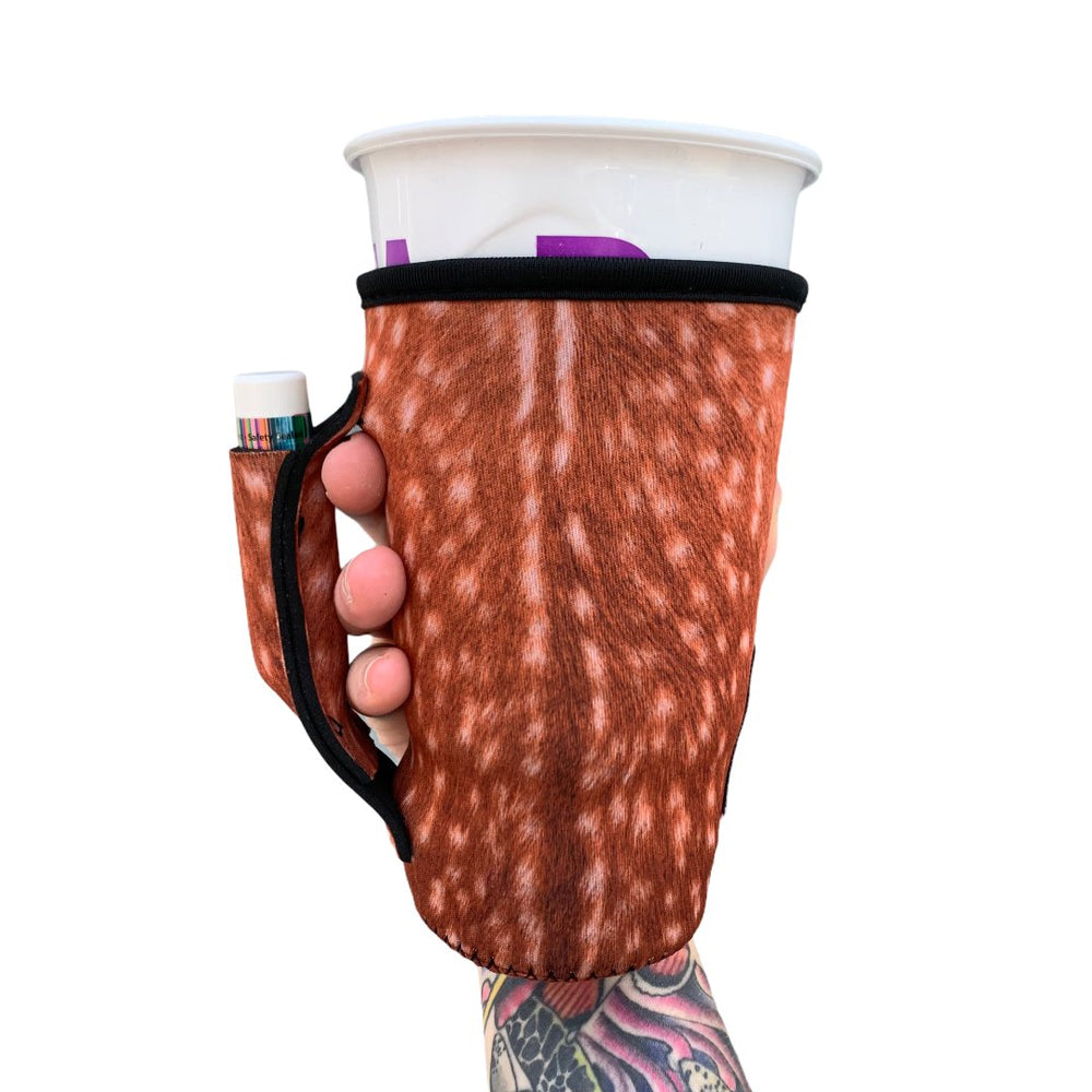 Deer Hide 20oz Large Coffee / Tea / Tumbler Handler™ - Drink Handlers