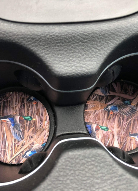 Duck Hunting Neoprene Car Coasters - Drink Handlers