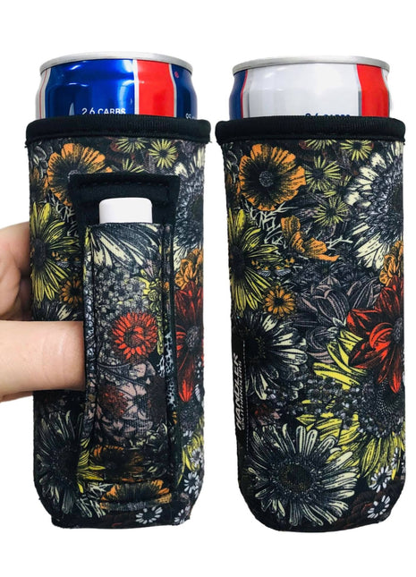 Fall Floral 12oz Slim Can Handler™ - Drink Handlers