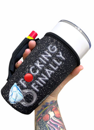 F***ing Finally 20oz Large Coffee / Tea / Tumbler Handler™ - Drink Handlers