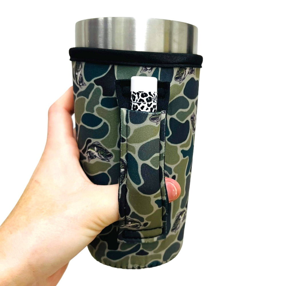 Fish Camo 20oz Large Coffee / Tea / Tumbler Handler™ - Drink Handlers
