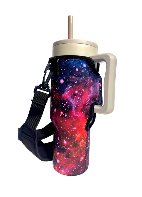 Galaxy 40oz Tumbler With Handle Sleeve - Drink Handlers