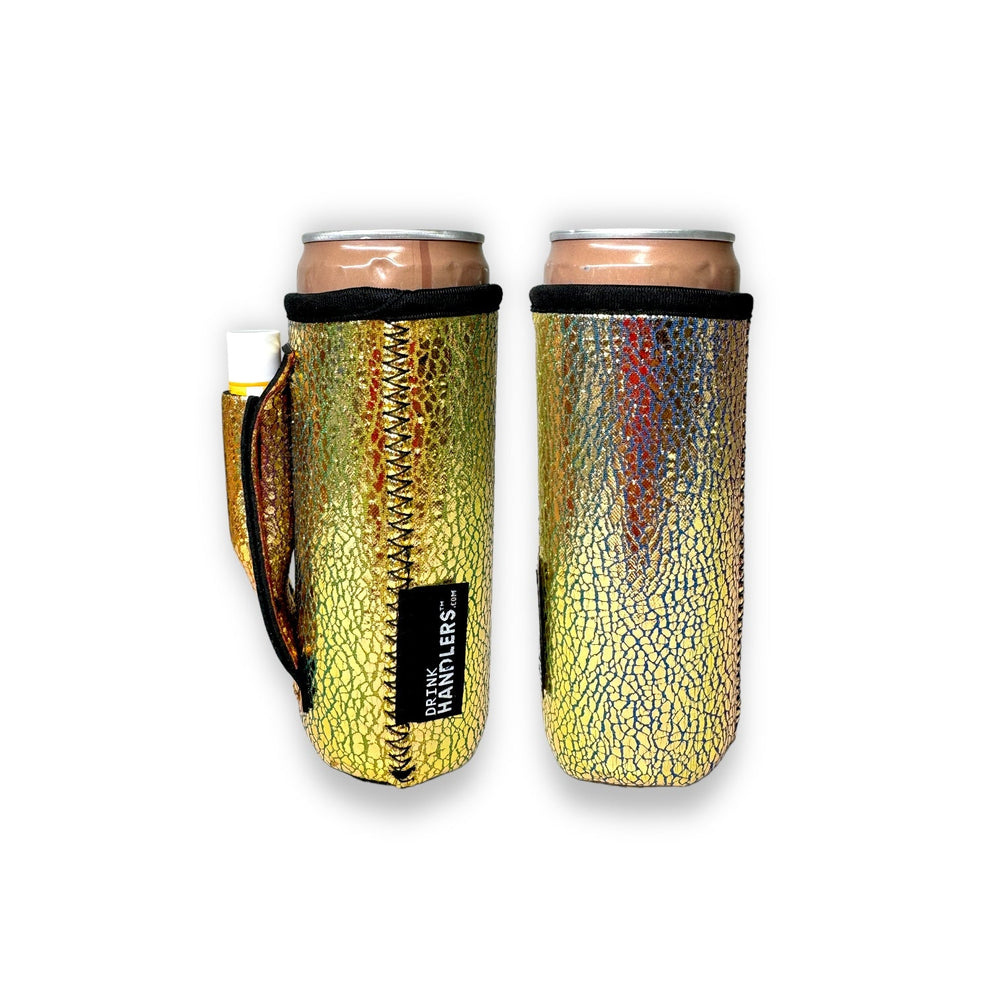 Glimmering Gold 12oz Slim Can Handler™ - Drink Handlers