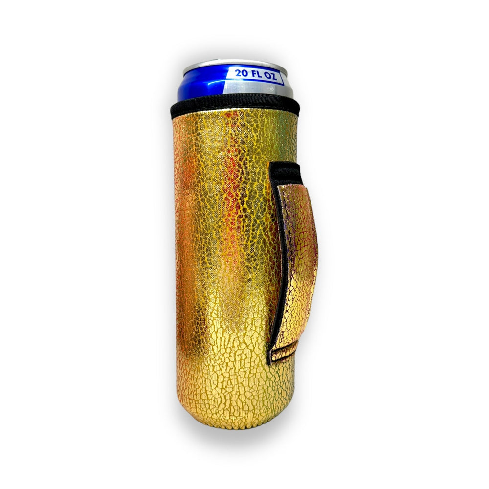 Glimmering Gold 16-24oz Soda & Water Bottle / Tallboy Can Handler™ - Drink Handlers