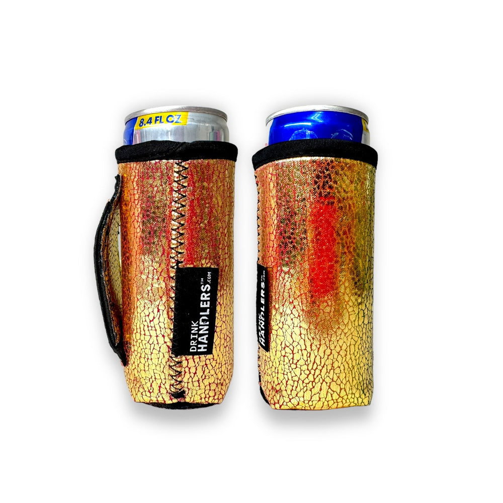 Glimmering Gold 8-10oz Slim Can Handler™ - Drink Handlers