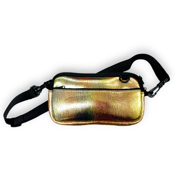 Glimmering Gold Cross Body Purse - Drink Handlers