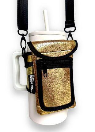 Glimmering Gold Wrap Around Drink Pocket - Drink Handlers