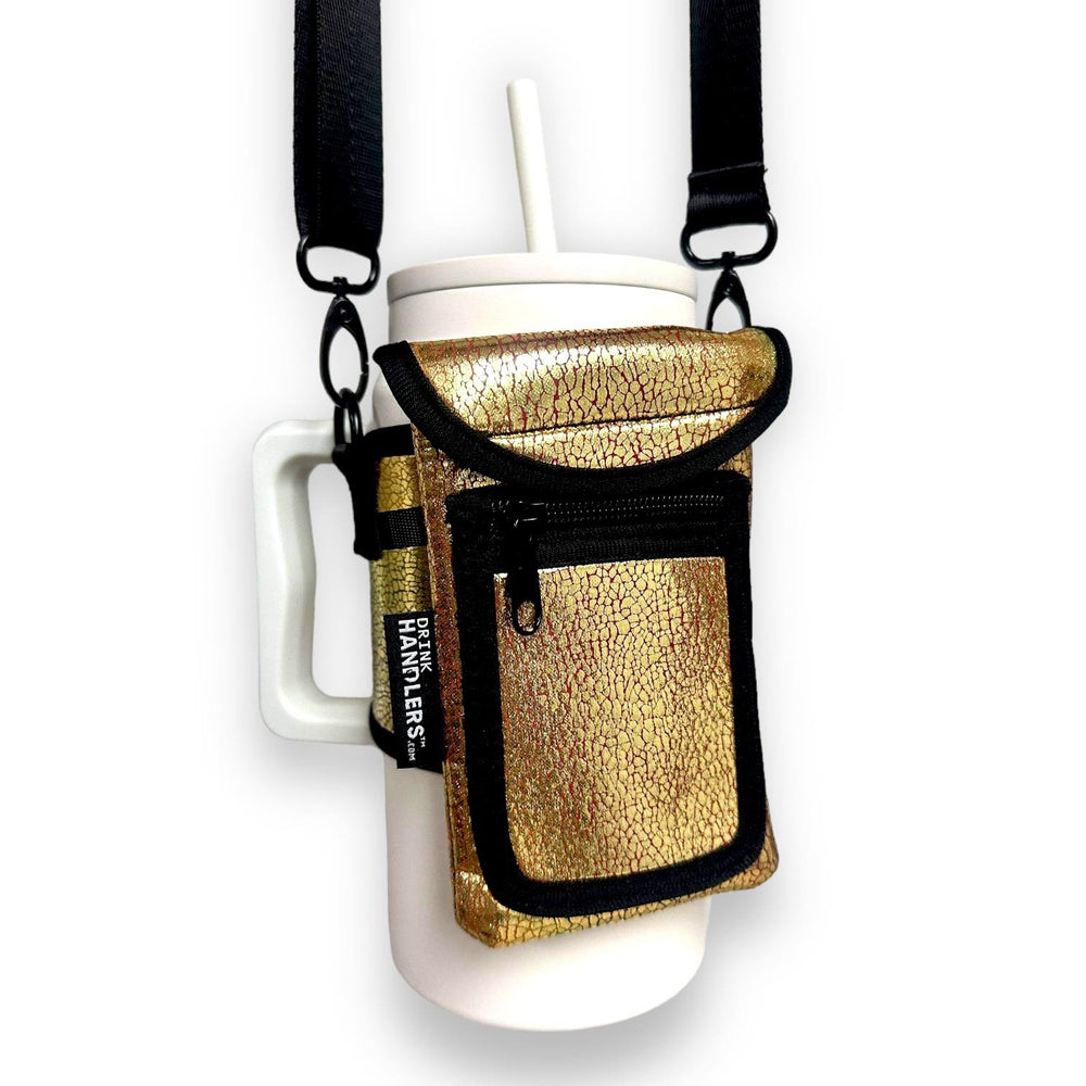 Glimmering Gold Wrap Around Drink Pocket - Drink Handlers