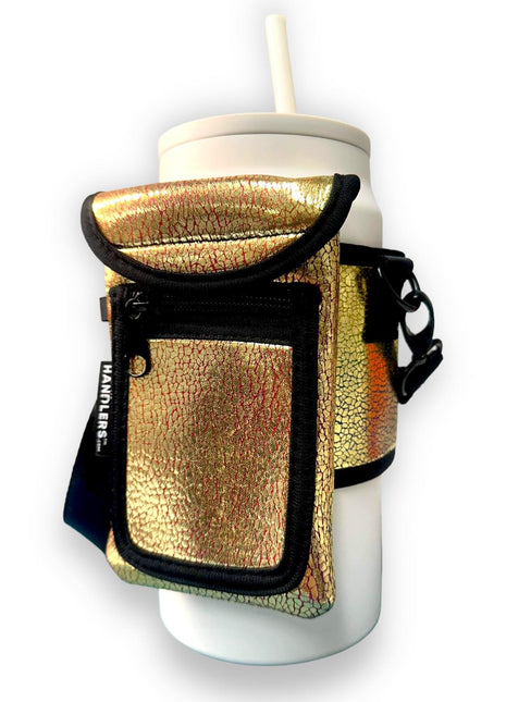 Glimmering Gold Wrap Around Drink Pocket - Drink Handlers