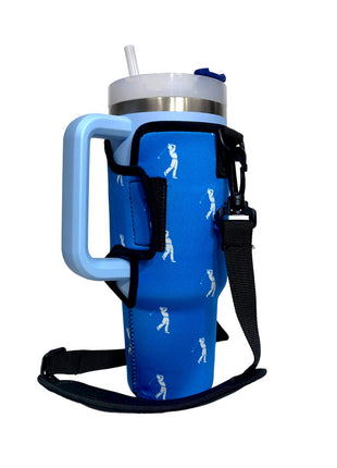 Golf 40oz Tumbler With Handle Sleeve - Drink Handlers