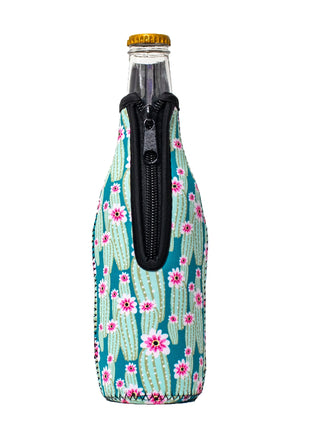 Green Cactus 12oz Bottleneck Sleeve - Drink Handlers