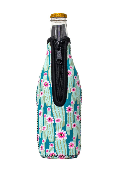 Green Cactus 12oz Bottleneck Sleeve - Drink Handlers