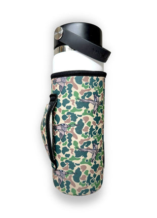 Green Duck Camo 16-24oz Soda & Water Bottle / Tallboy Can Handler™ - Drink Handlers
