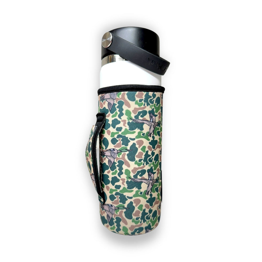 Green Duck Camo 16-24oz Soda & Water Bottle / Tallboy Can Handler™ - Drink Handlers