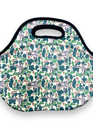 Green Duck Camo Lunch Bag Tote - Drink Handlers