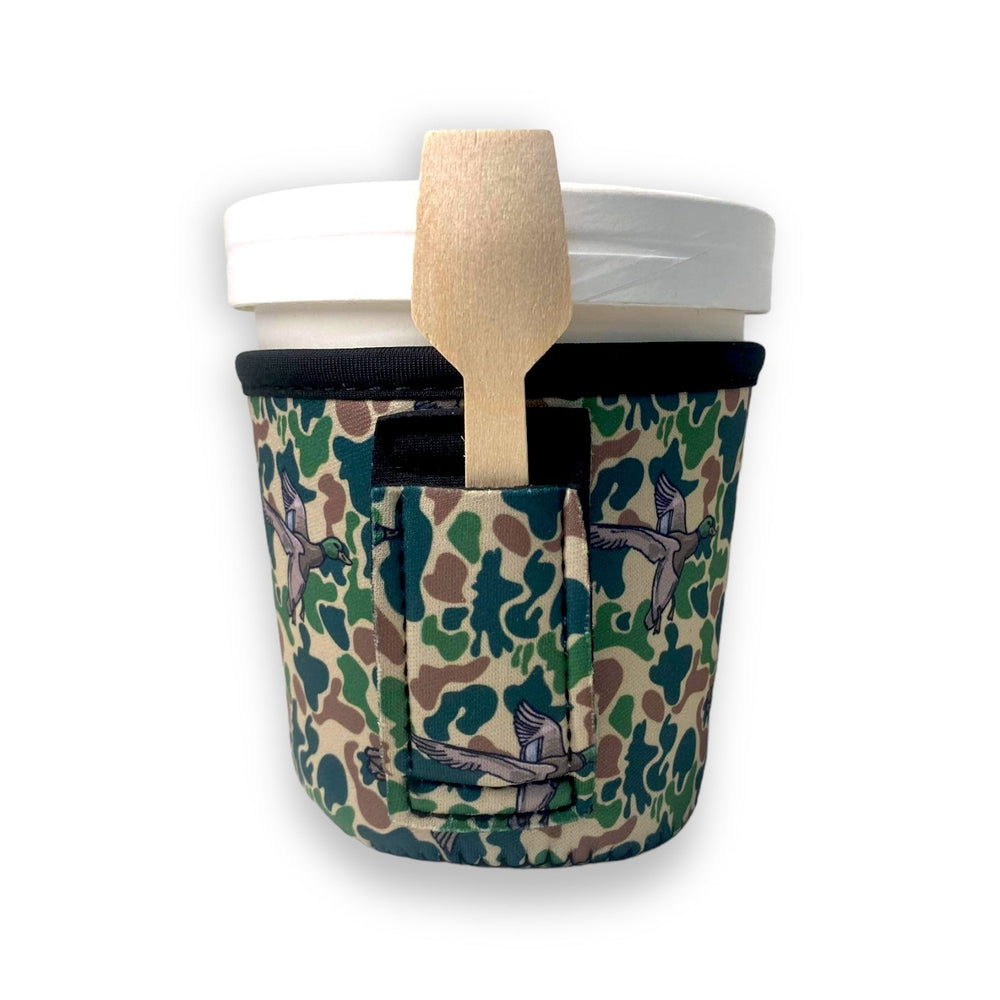 Green Duck Camo Pint Size Ice Cream Handler™ - Drink Handlers