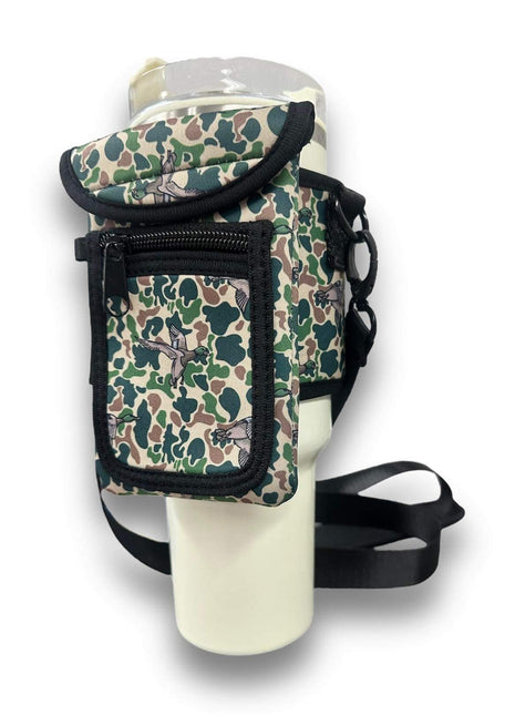 Green Duck Camo Wrap Around Drink Pocket *PREORDER* - Drink Handlers
