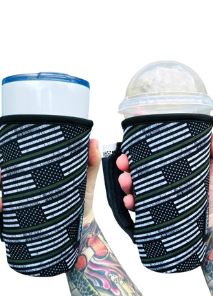 Green Line 20oz Large Coffee / Tea / Tumbler Handler™ - Drink Handlers