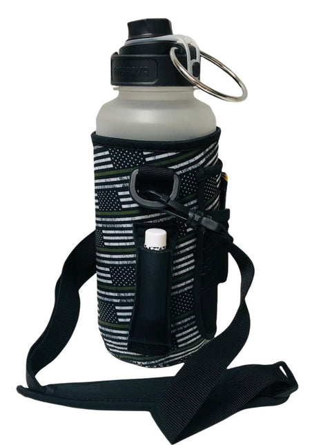 Green Line 30-40oz Tumbler Handler™ With Carrying Strap - Drink Handlers