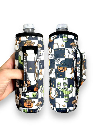 Halloween Checkers 16-24oz Soda & Water Bottle / Tallboy Can Handler™ - Drink Handlers