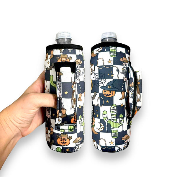 Halloween Checkers 16-24oz Soda & Water Bottle / Tallboy Can Handler™ - Drink Handlers