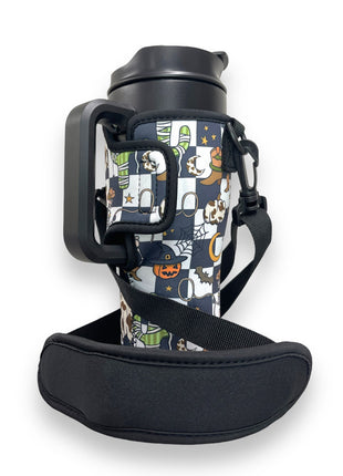 Halloween Checkers 25-35oz Tumbler With Handle Sleeve - Drink Handlers